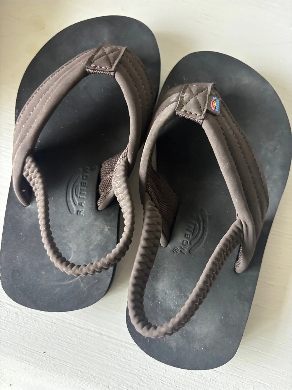 Rainbow Brown Toddler/ Kids Braided Slingback Sandals